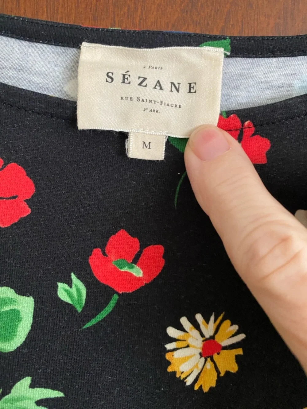 Sezane Pippa Dress Fleurs Multico - Size M - Picture 6 of 13